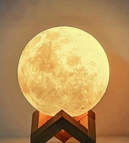 1 LED Moon Light Galaxy Light, DIY Moon Night Light, Girl, Boy, Child, Woman Birthday Gift, Bedroom Decoration (Warm Light)