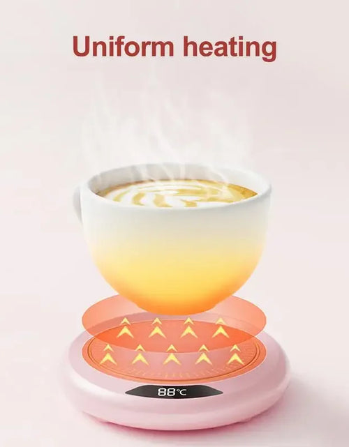 Load image into Gallery viewer, Mini Portable 55 65 75° USB Cup Warmer Coffee Mug Heating Coaster Smart Thermostatic Hot Plate Milk Tea Water Heating Pad Heater
