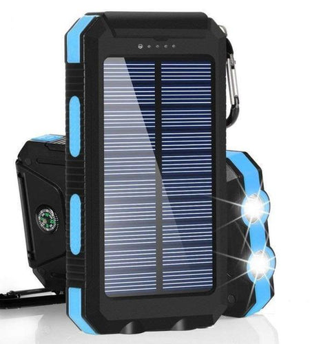 20,000 Mah Portable External Solar Power Bank for Phone Tablet Dual USB Port