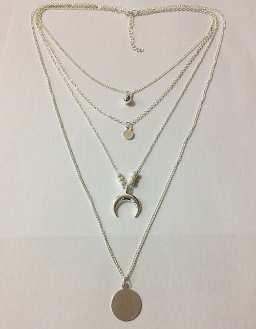 Load image into Gallery viewer, Fashionable Personality New Multi-Layer Moon Disc Pendant
