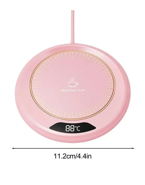 Load image into Gallery viewer, Mini Portable 55 65 75° USB Cup Warmer Coffee Mug Heating Coaster Smart Thermostatic Hot Plate Milk Tea Water Heating Pad Heater
