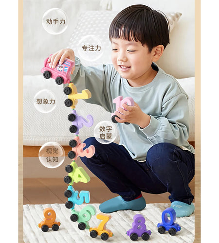 Magnetic Number Train Set Digital Learning Educational PVC Toys 12Pcs