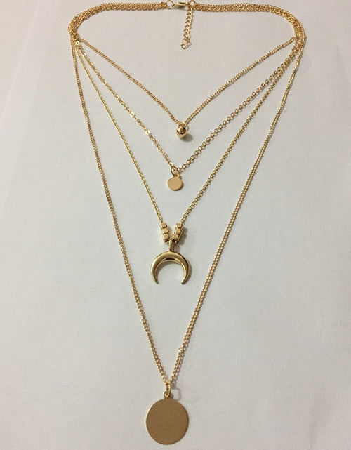 Load image into Gallery viewer, Fashionable Personality New Multi-Layer Moon Disc Pendant
