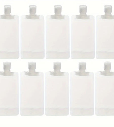 10Pcs 30/50/100Ml Portable Reusable Plastic Squeeze Packing Bag for Lotion Shampoo Cosmetic Fluids Refillable Travel Pouches