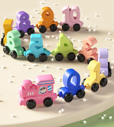 Magnetic Number Train Set Digital Learning Educational PVC Toys 12Pcs
