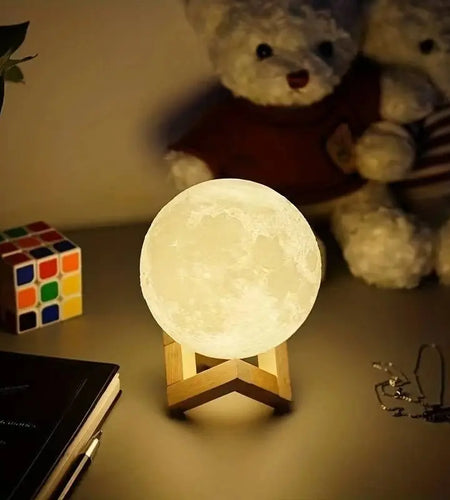 1 LED Moon Light Galaxy Light, DIY Moon Night Light, Girl, Boy, Child, Woman Birthday Gift, Bedroom Decoration (Warm Light)