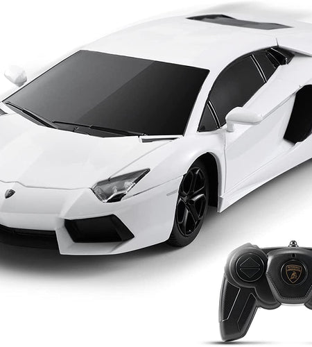 X Rastar Remote Control Car, 1:24 Scale Aventador Coupe Race Toy Car, RC Hobby Model Vehicle for Boys, Girls and Adults, White